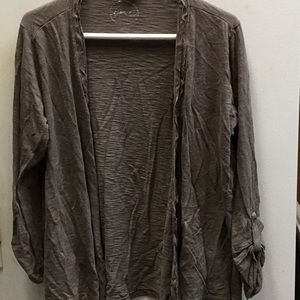 inc International Green Open Cardigan Size L